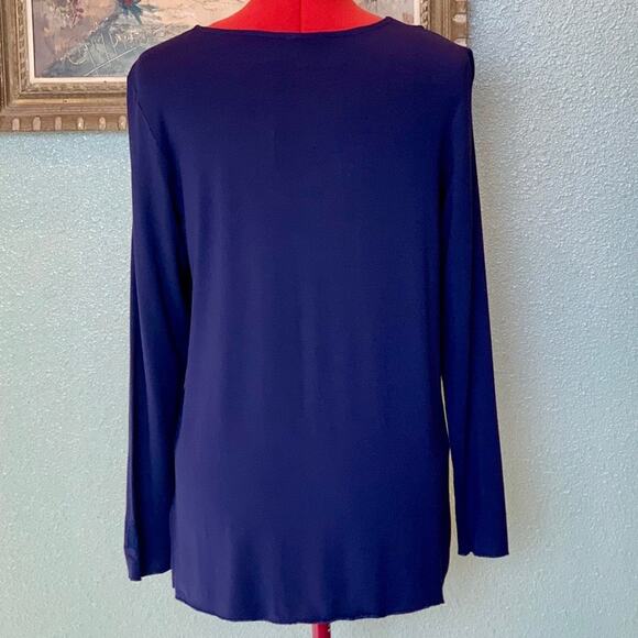 💙 NWT Disney Kingdom Couture Royal Blue Long Sleeve Top – Size Medium - Picture 2 of 8